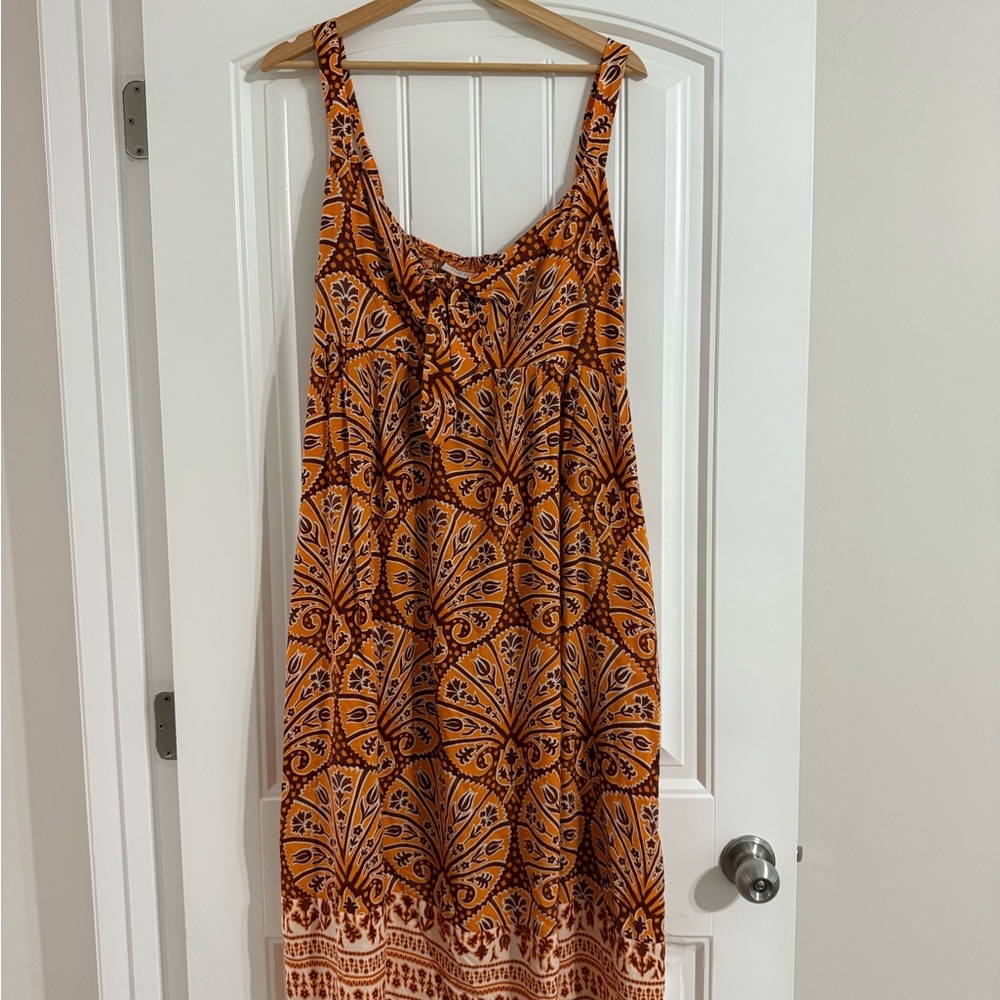 Knox Rose Orange Cream Maxi Sundress